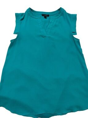 J. Crew Teal V-Neck Blouse